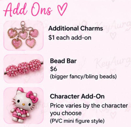 PRE MADE Lippie Keychain ADD ONS